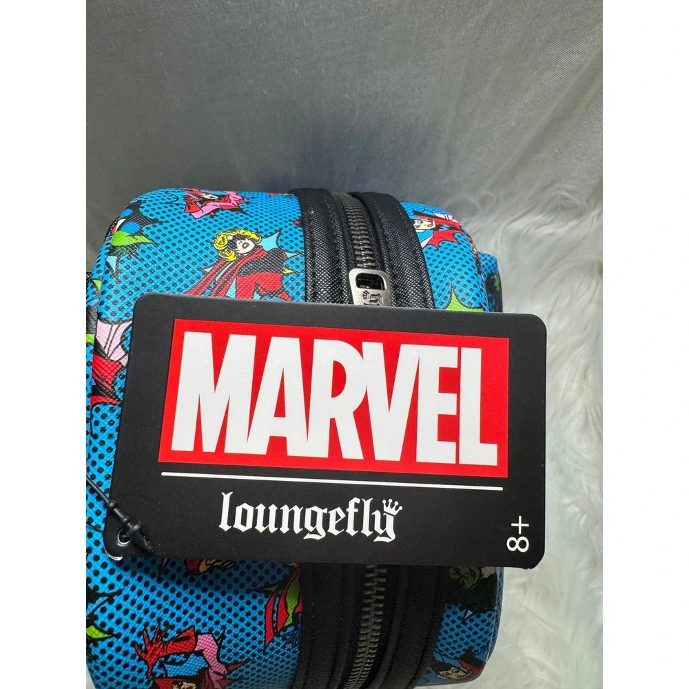 Loungefly‎ Marvel Woman Comics Mini Backpack Blue  Adjustable Straps#265